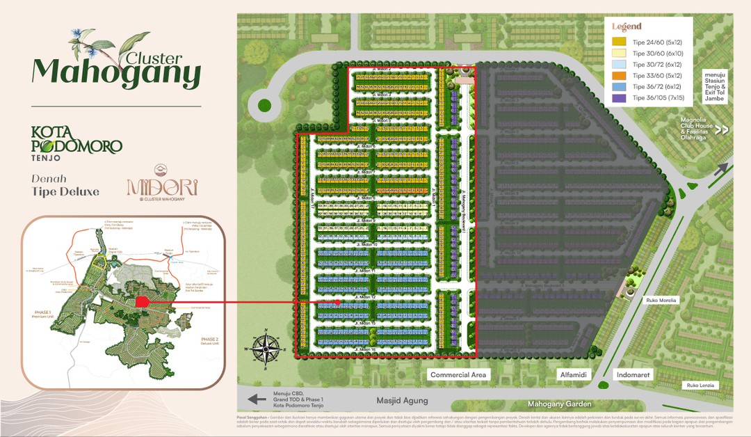 siteplan cluster mahogany
